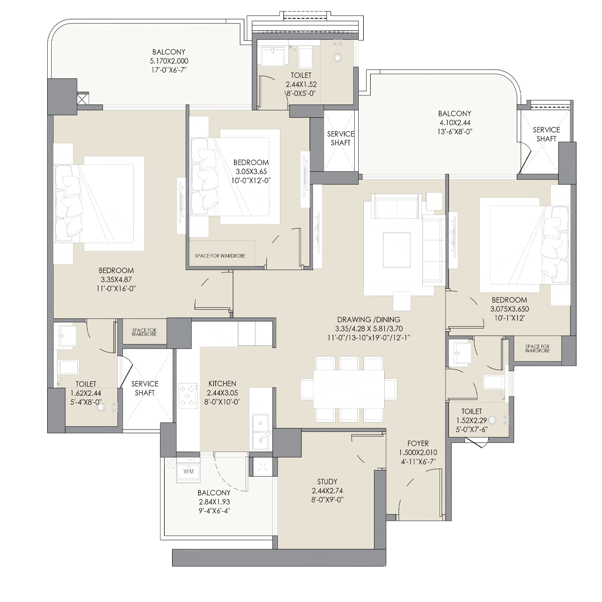 3 BHK